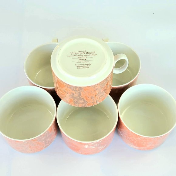 Vintage- Villeroy and Boch - Siena Pattern - 6 Cups & 6 Saucer Set - Picture 12 of 12